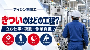 きついのはどの工程？アイシン期間工の立ち仕事・夜勤・作業負担