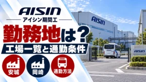 配属される工場はどこ？アイシン期間工の勤務地一覧と通勤条件